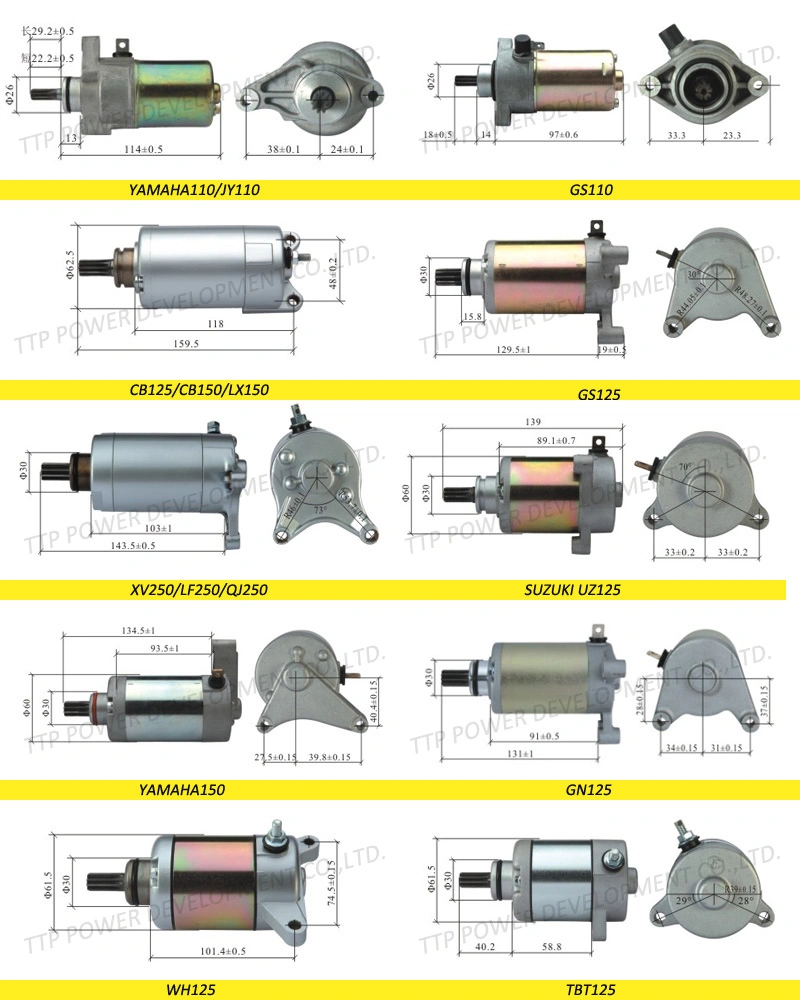 Cg125/150/200 Motorcycle Electrical Parts Motorcycle Starting Motor